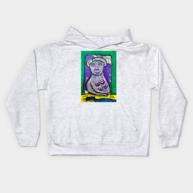 Pregnant woman Kids Hoodie by Artist Pavel Kuragin